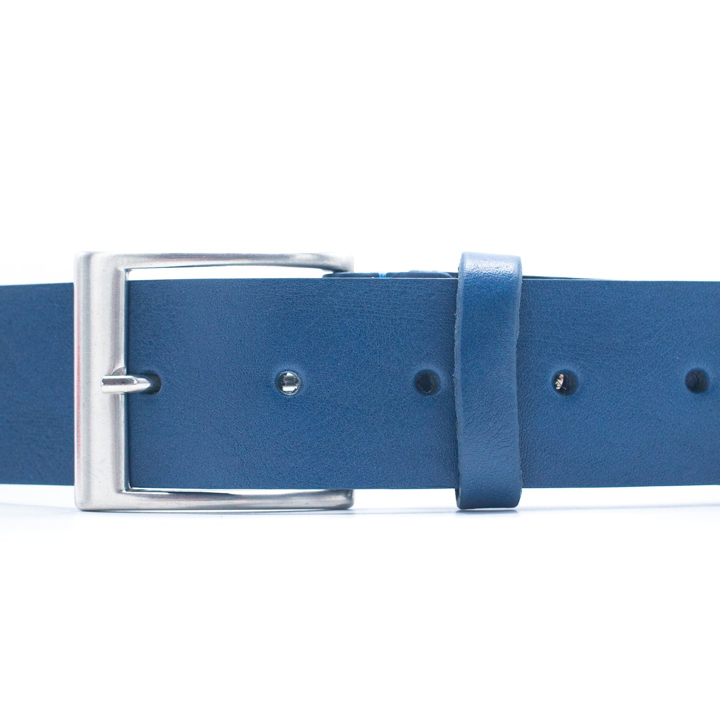 Blue Made in Italy Genuine leather Men Belt LEL-03