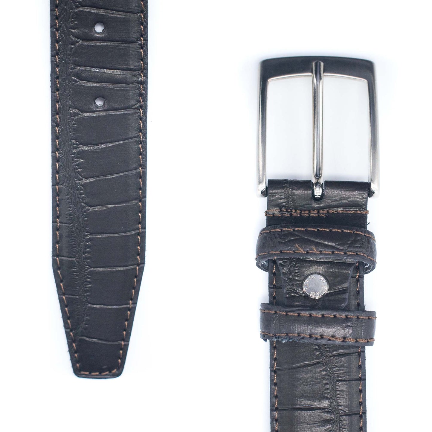 Embossing Made in Italy Genuine leather Men Belt LEL-05-B
