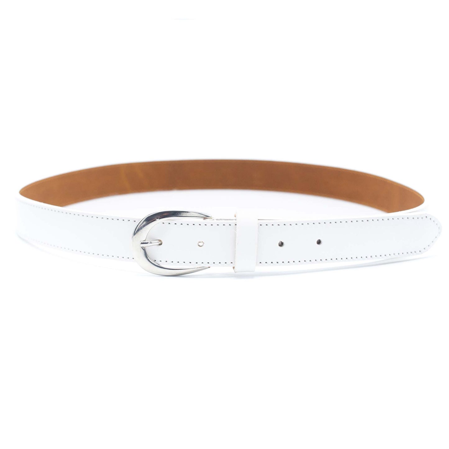 Made in Italy Genuine leather women white Belt LEL-11-B
