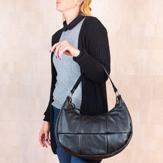 Hobo bag leather made in ITALY Women handbag LEB-04-D